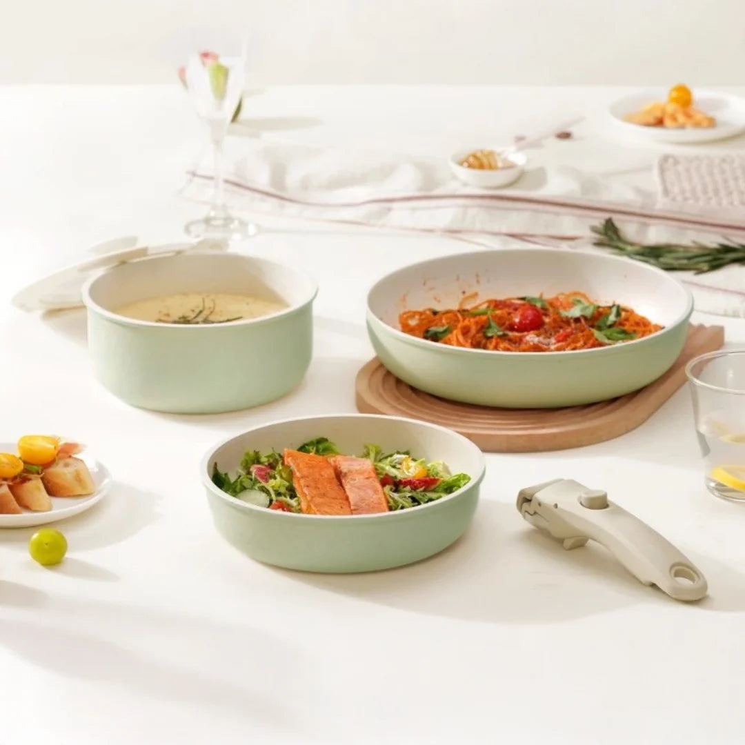 Gourmet Cookware Set - Mint Green